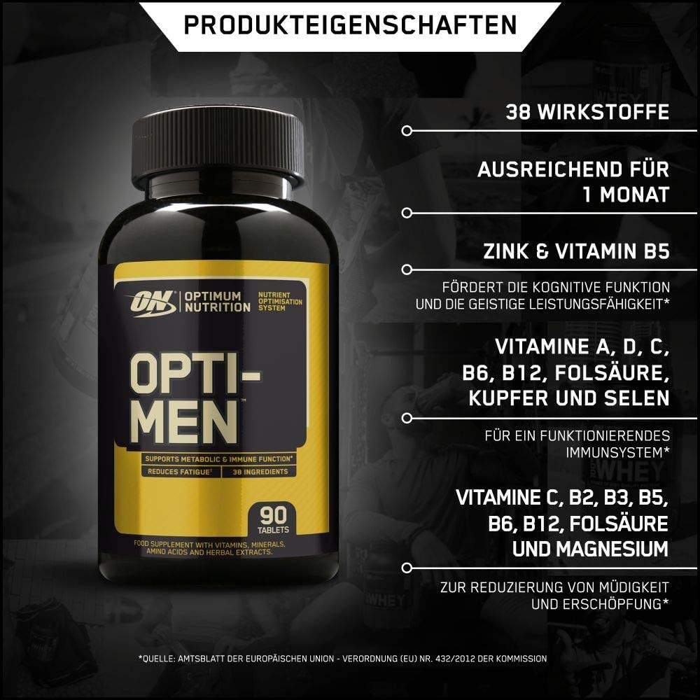 Комплекс для мужчин Optimum Nutrition Opti Men 90 tabs EU Луцк - изображение 2