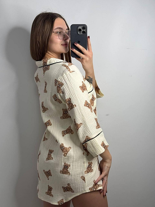 Женская муслиновая ночная сорочка Мишки M-L Харьков - изображение 4