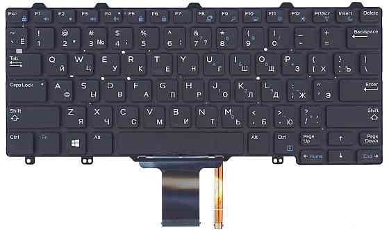Клавиатура для ноутбука Dell Latitude E5250 E7250 с подсветкой, черная, без рамки, RU Вінниця