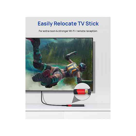 Кабель HDMI подовжувач шнур JSAUX 3.3FT 4K 60Hz HDMI 2.0 HDR HDCP2.2 плетений червоний для TV stick Blu-ray HDTV PC Київ