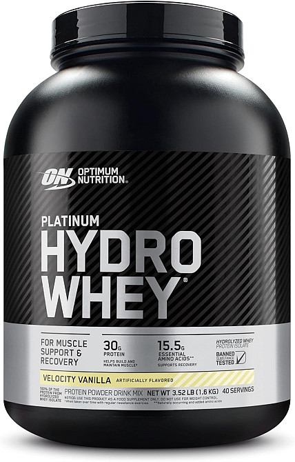 Протеин Optimum Nutrition Platinum Hydro Whey 1600 г, Vanilla Луцк - изображение 1