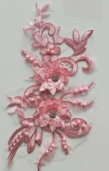 Аплікація пришивна рожева Квіти Київ - фото 1