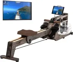 Требний тренажер Skandika Wioślarz Wodny Styrke Drewno Jesionowe, Do 180 Kg, Bluetooth Ciemny Brąz Київ - фото 1