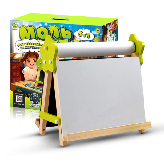 Мольберт дитячий настільний Двосторонній "5 в 1" Lumik LMA5N Вінниця