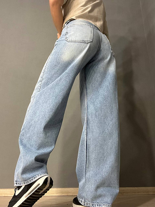 Джинси жіночі I8 51851 SKATER затяжки- застебки на талії рвані широкі від стегна, блакитний, 26, 26, 66 см, 99 см Київ - фото 10