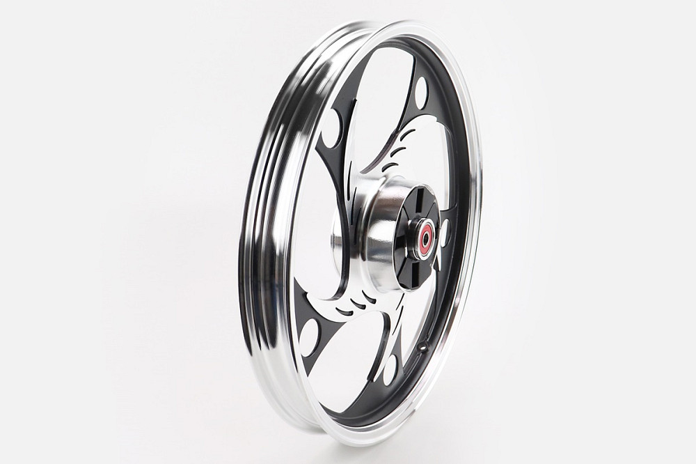 Диск задній литий 1,6-17" ALPHA/ACTIVE "хвиля", чорний (вісь 12мм) Київ - фото 1