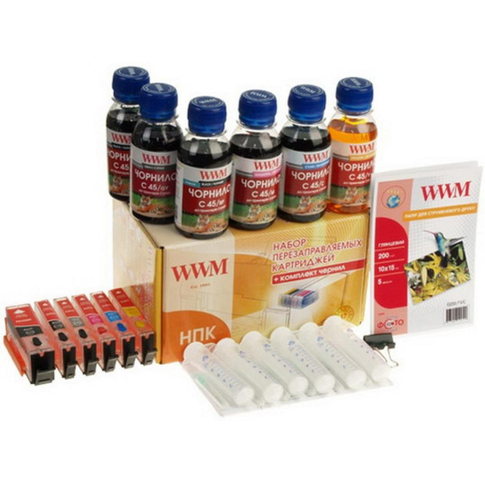 Комплект перезаправляемых картриджей WWM CANON MG6340/7140 (RC.CLI451/6ARC) Винница - изображение 1