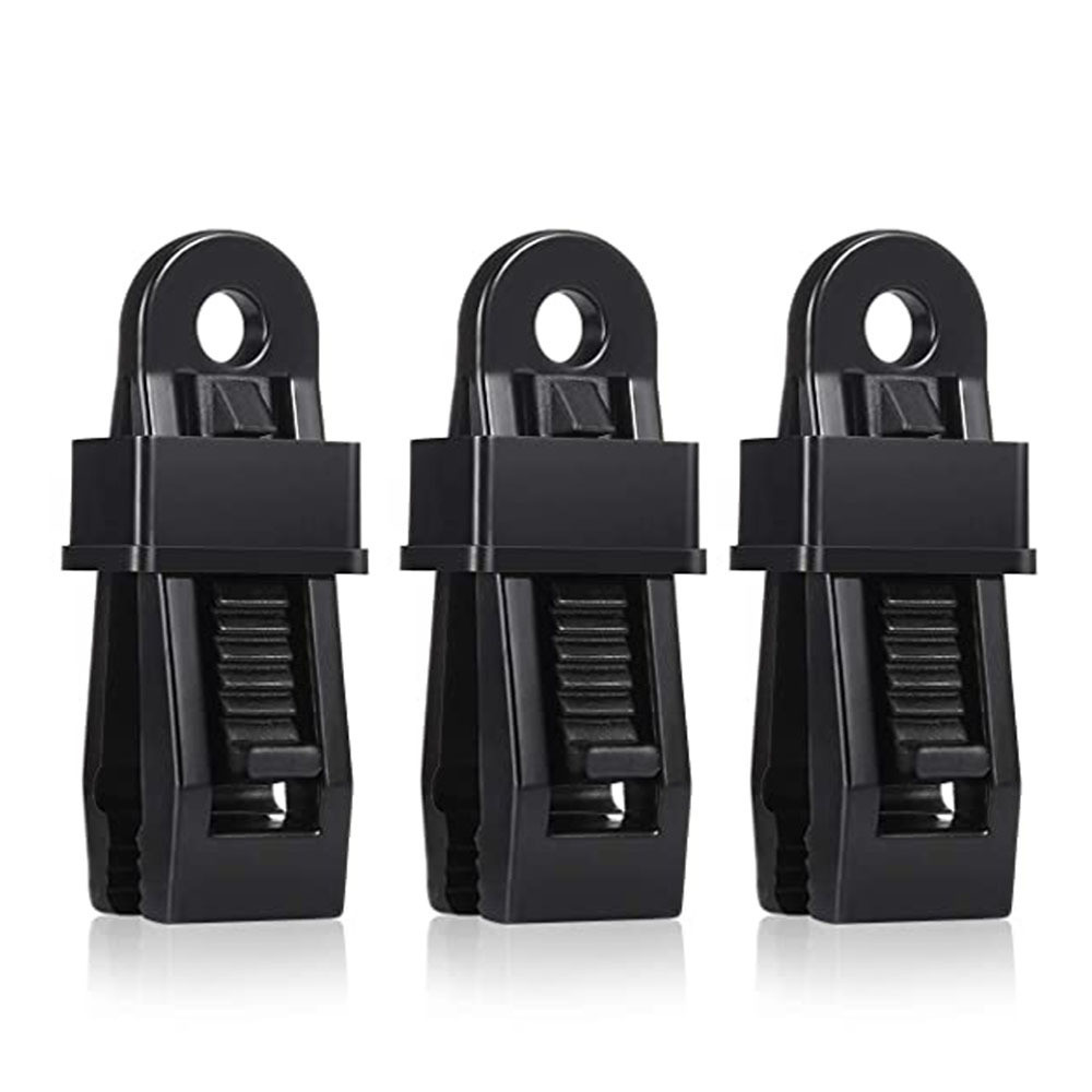 Затискачі для тенту 5 шт, прищіпки-крокодили для брезенту з отвором, пластикові кріплення Київ - фото 6