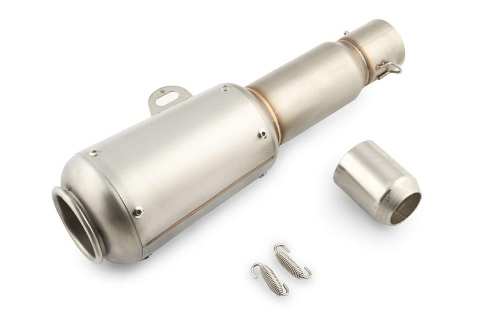 Глушник (тюнінг) 370*105mm (нержавіюча сталь, овал, сірий, прямоток) 118 Мукачево - фото 1