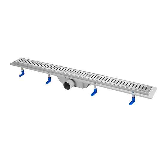 Трап Qtap Dry FA304-900 лінійний із сухим закривом і неіржавкою решіткою 900х73 Київ