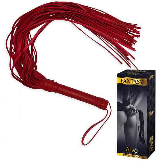 Кнут красный Flogger Long Leather Sex Aura Киев