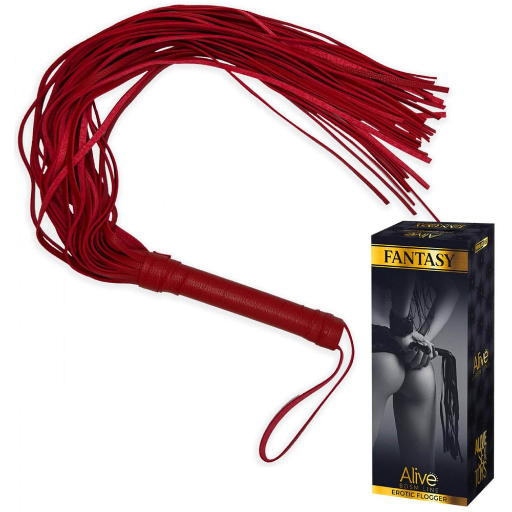 Кнут красный Flogger Long Leather Sex Aura Киев - изображение 3