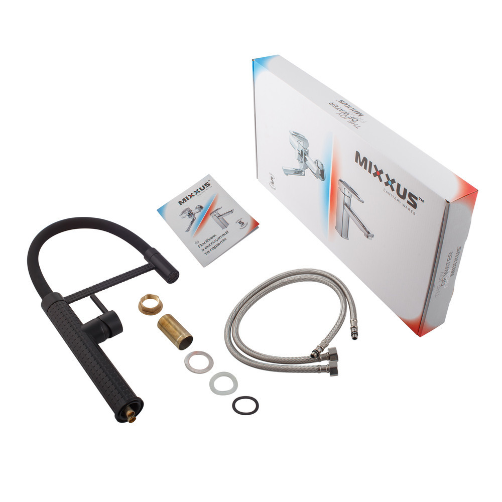 Кухонний змішувач Mixxus Premium Oliwer 017 чорний REFL.BLACK (MI6966) Харків - фото 7