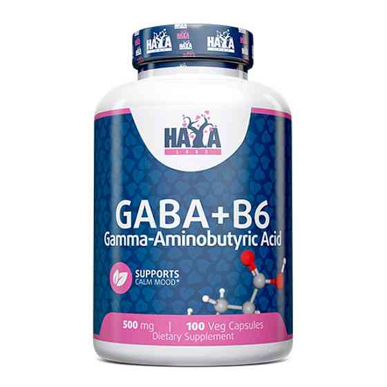 Гамма-аминомасляная кислота + Витамин В6 Haya Labs Gaba + B6 500 mg 100 caps Луцк
