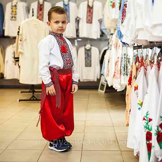 Пояс під вишиванку тканий червоний Кривий Ріг