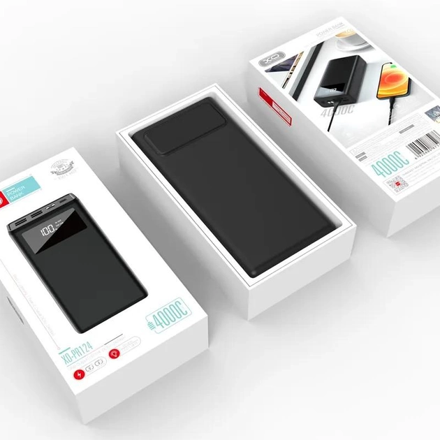 Універсальна мобільна батарея XO PR124 40000 mAh (Black) Вінниця - фото 10