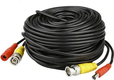 Патчкорд BNC-DC 50 м / Кабель для камер видеонаблюдения Коломия - фото 1