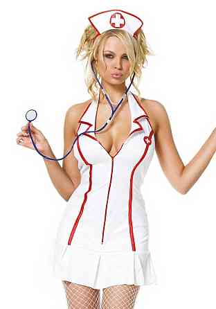 Еротичний костюм медсестри Leg Avenue Head Nurse M/L, сукня, аксесуар на голову, стетоскоп Sex Aura Київ