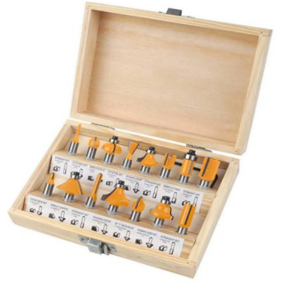 Набір фрез Tolsen по дереву 15 шт. Ф8мм Профі (75681) Вінниця - фото 1