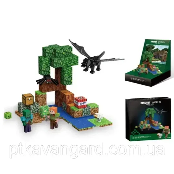 Магнітні блоки Майнкрафт 83 деталі конструктор магнітні кубики Хмельницький