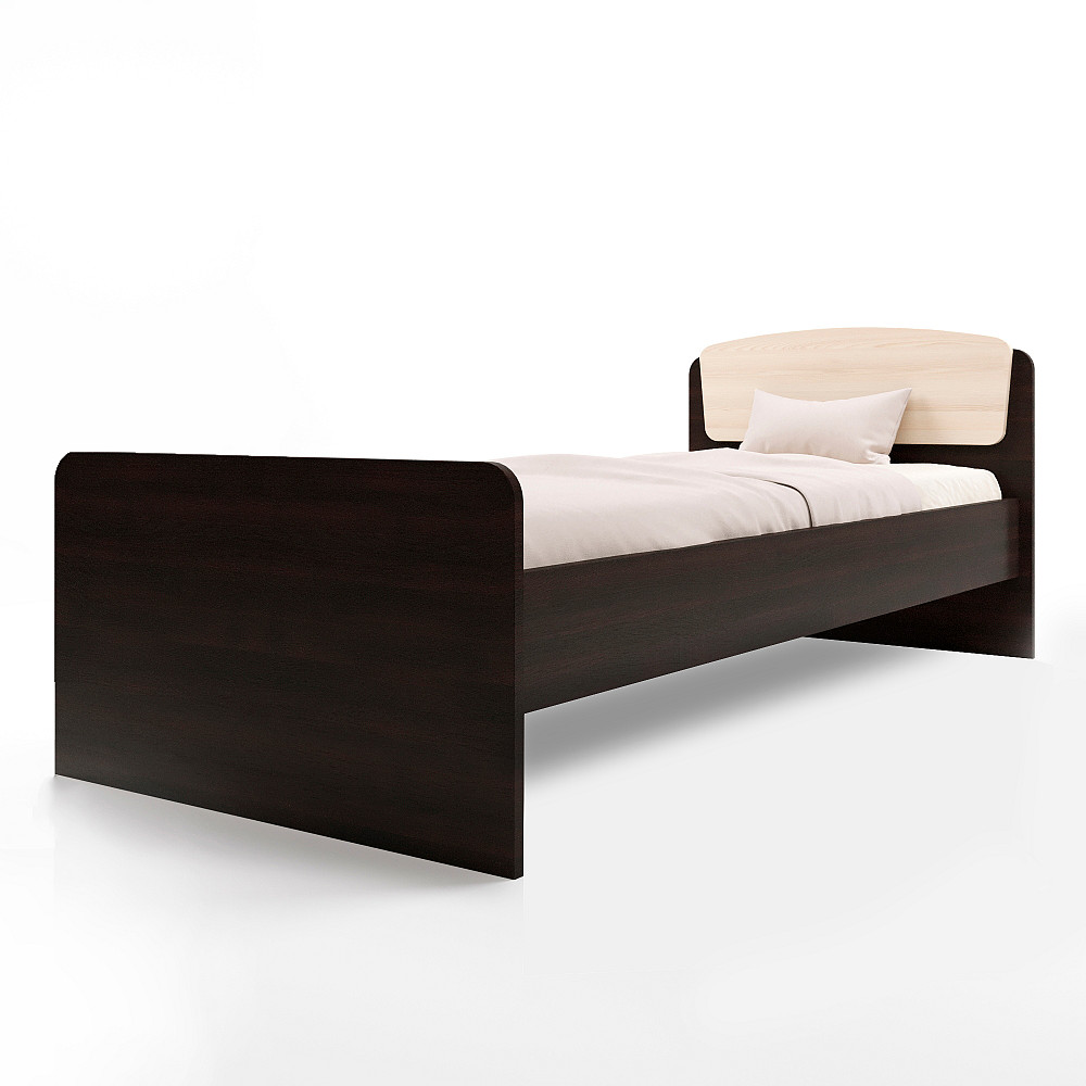 Односпальне ліжко Еверест Асторія-2 80х190 см венге/дуб молочний (DTM-2105) Львів - фото 2