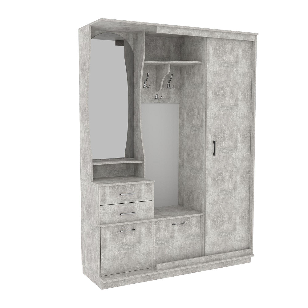 Прихожая Трио-купе TRIO, Бетон, 1508/400/2100 Львов - изображение 1