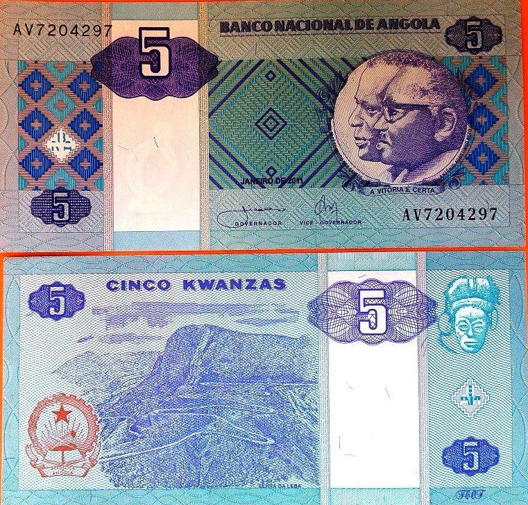 Ангола / Angola 5 Kwanzas 2011 Pick 144c UNC Полтава - изображение 1