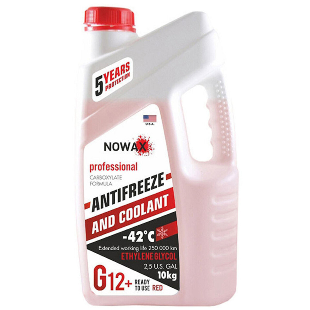Антифриз NOWAX RED G12+ (червоний) 10кг NX10001 Київ - фото 1