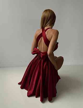 Женское элегантное праздничное бархатное платье Красный, 46/48 Одесса