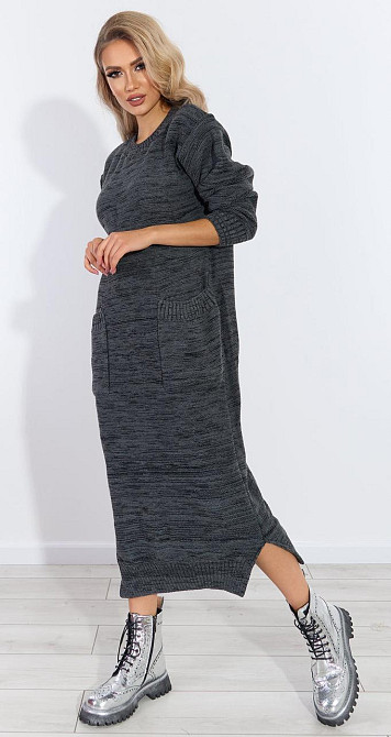 Довге в'язане плаття (42-46) Київ - фото 3