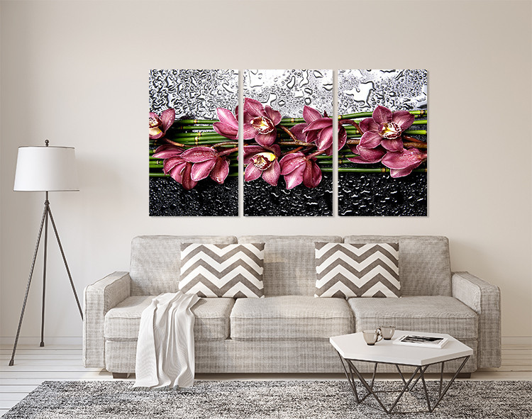 Модульна картина у вітальню/ спальню Орхідея  ART-303_3A 70х130 см Київ - фото 2