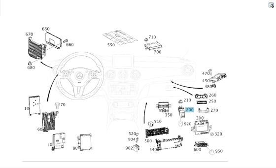 Mercedes-Benz  A1669003309 Блок управління кута нахилу фар SLK/SLC R172 C-Class Estate S204 C-Class W204 GLK X204 C-Class Coupe C204 ML/GLE W166 GL/GL Одеса