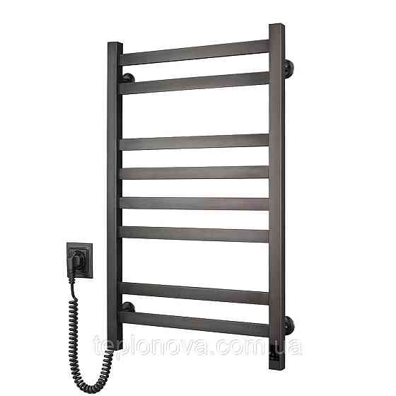 Сушарка для рушників електрична неіржавка NAVIN Авангард 480х800 Sensor, Gun Metal, лівобічна з таймером Чернівці