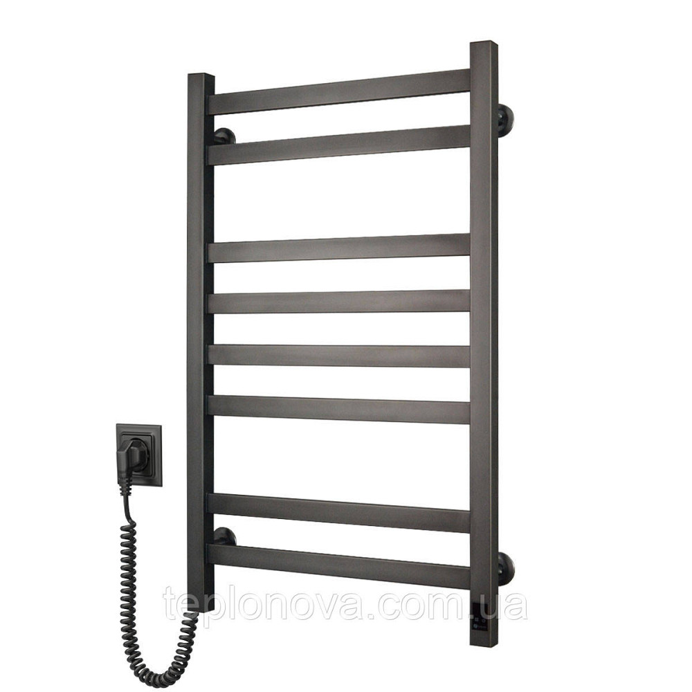 Полотенцесушитель электрический нержавеющий NAVIN Авангард 480х800 Sensor, Gun Metal, левосторонний с таймером Черновцы - изображение 2