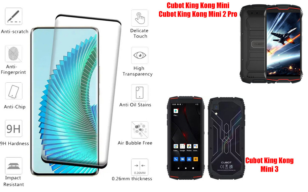 Защитное стекло HyperGlass Pro для Cubot King Kong Mini, Mini 2 Pro, Mini 3 – максимальная чувствительность и Киев - изображение 2