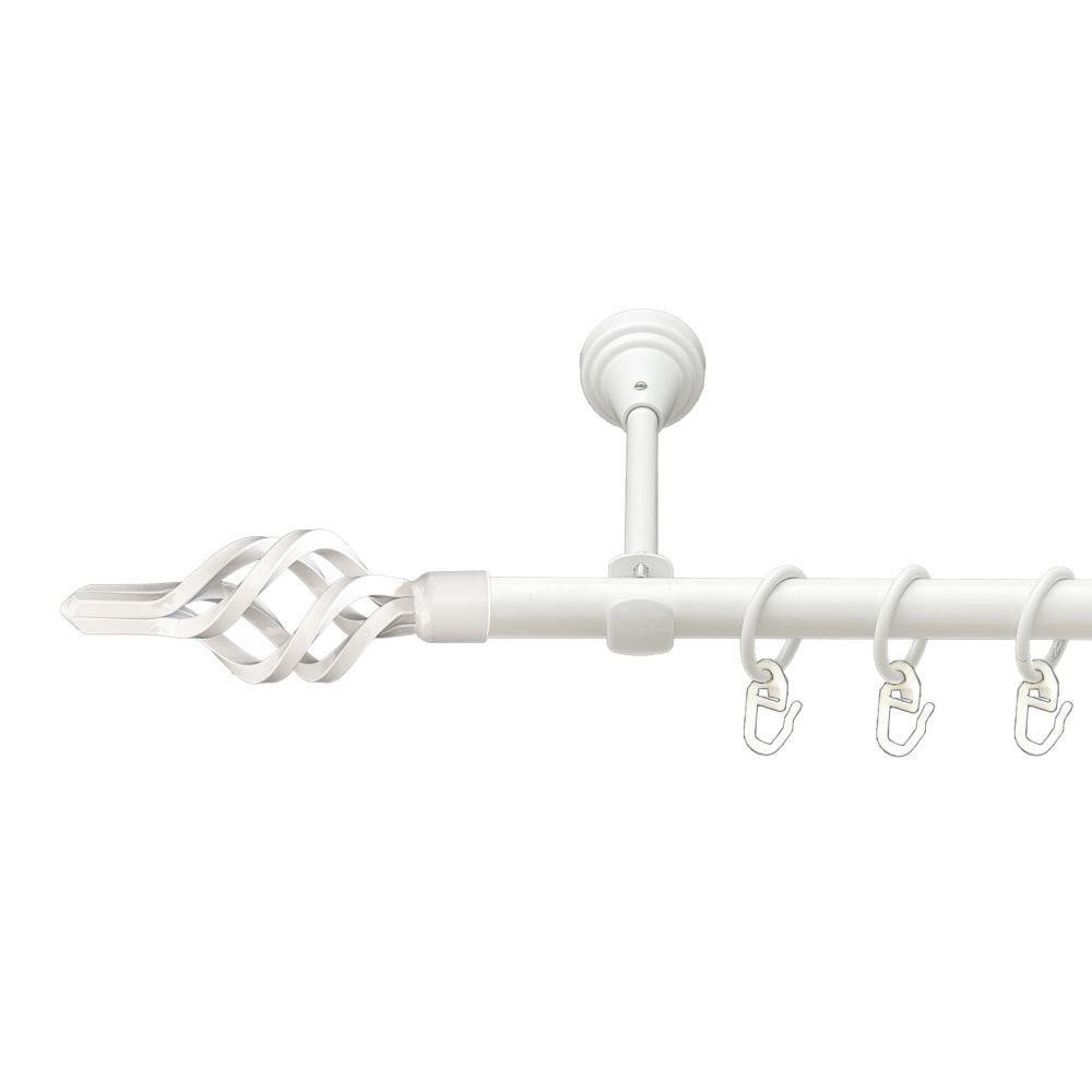 Карниз Orvit Ажур Мала металевий однорядний відкритий гладка труба кільце металеве Арктіс 16 мм 160 см (00-00021338) Львів - фото 1