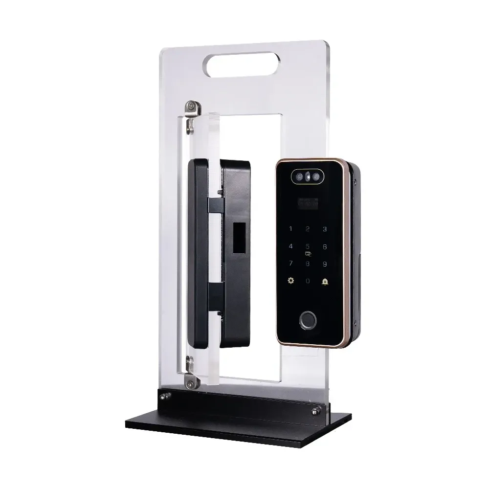 Замок біометричний автономний на скляні двері Trinix TRL-4401BG Tuya з WiFi, розпізнаванням облич, зчитувачем відбитків пальців і Київ - фото 10