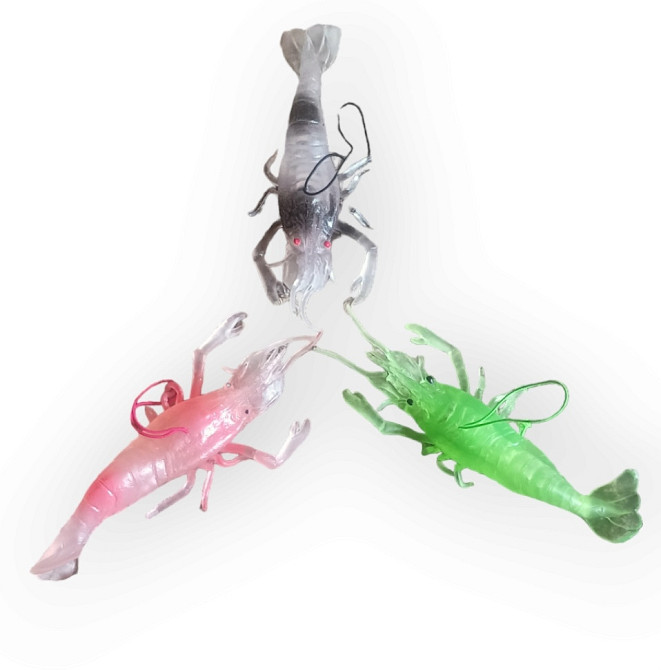 Іграшкова силіконова велика креветка 13 см рожевий Київ - фото 5