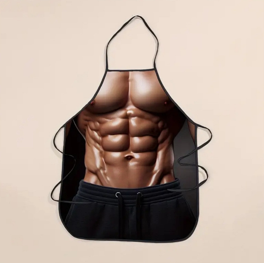 Фартух з приколом з торсом 53 на 70 см різнобарвний Київ - фото 1