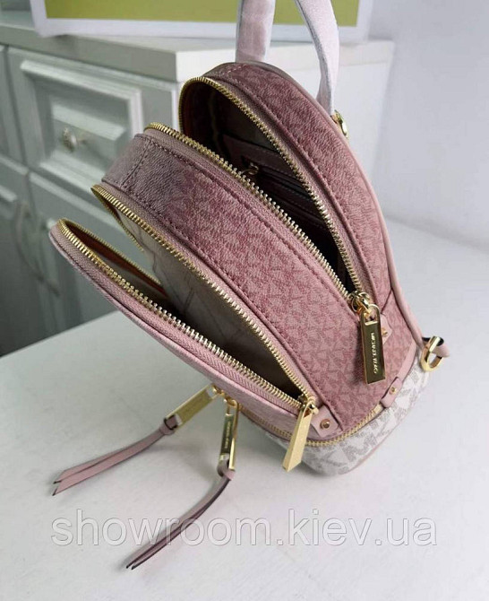 Женский рюкзак Michael Kors Rhea Zip mini Rose Lux Киев - изображение 3