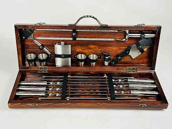 Подарунковий набір шампурів у дерев'яному кейсі СРІБЛО MAX HAPPY DAYS Тернопіль