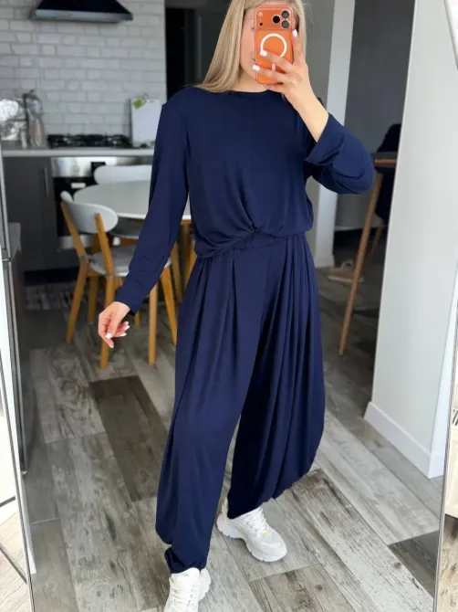 Женский костюм из вискозы оверсайз — базовый комплект (длинный + брюки) Одесса - изображение 11