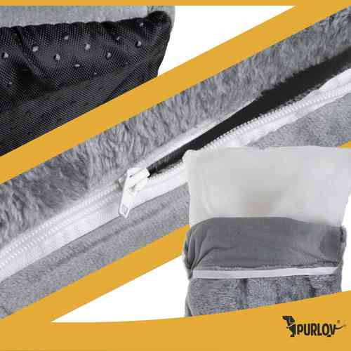 Домик лежанка мягкая для кошки 2в1 с съемной подушкой Purlov (25706) Нововолынск