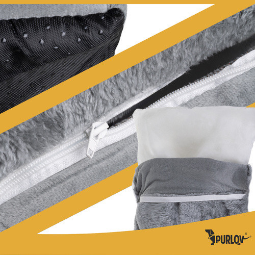 Домик лежанка мягкая для кошки 2в1 с съемной подушкой Purlov (25706) Нововолынск - изображение 5