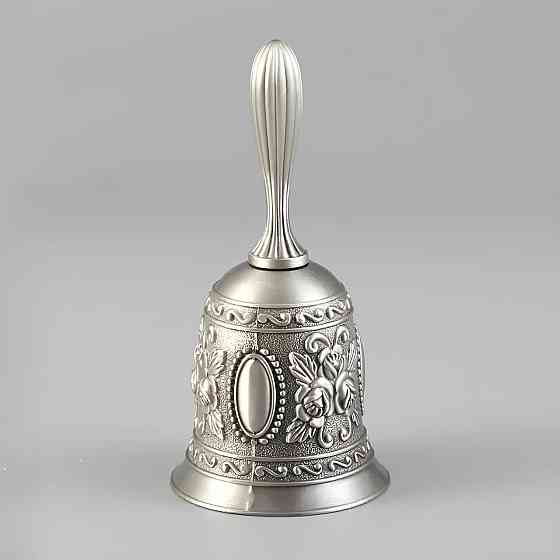 Ручной колокол из цинкового сплава RESTEQ 115х53 мм. Ручной колокольчик из цинка Киев