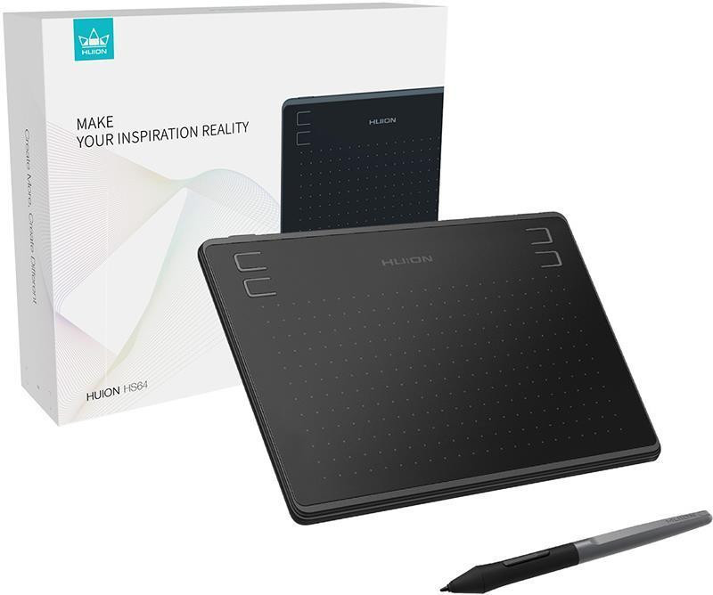 Графічний планшет Huion HS64 + рукавичка ( Чорний ) Харьков - изображение 7