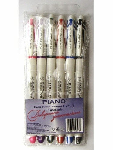 Набір гелевих ручок  6кол. 