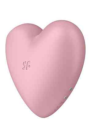 Вакуумний стимулятор-серце з вібрацією Satisfyer Cutie Heart Light Red Sex Aura Київ