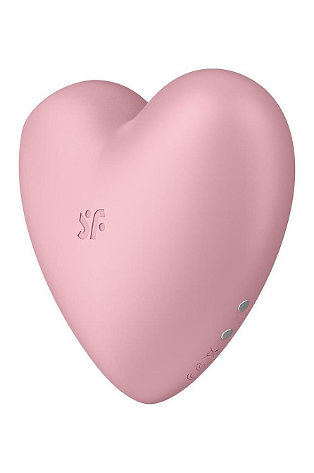 Вакуумний стимулятор-серце з вібрацією Satisfyer Cutie Heart Light Red Sex Aura Київ - фото 5