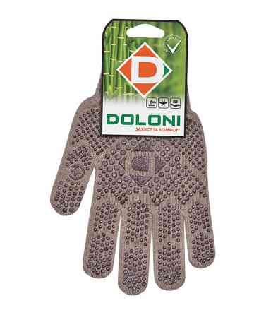 Перчатки трикотажные защитные с ПВХ рисунком Doloni Универсал 5702 р.10 Ровно